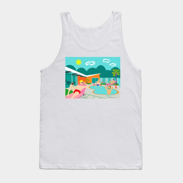 Retro Gay Pool Party Tank Top by Strange Little Onion